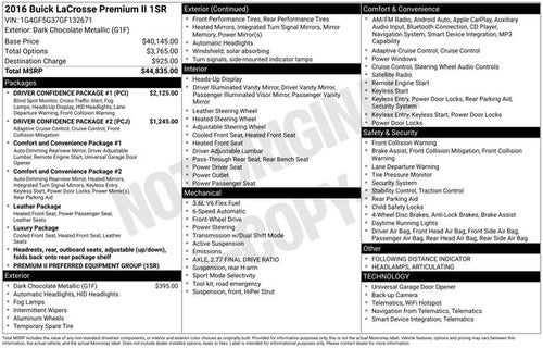 2016 Buick LaCrosse Premium II Group