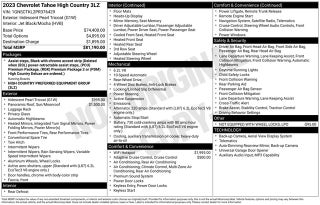 2023 Chevrolet Tahoe High Country