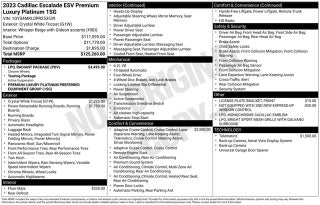 2023 Cadillac Escalade ESV Premium Luxury Platinum