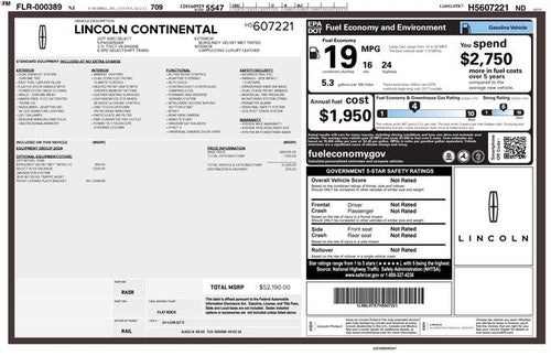 2017 Lincoln Continental Select