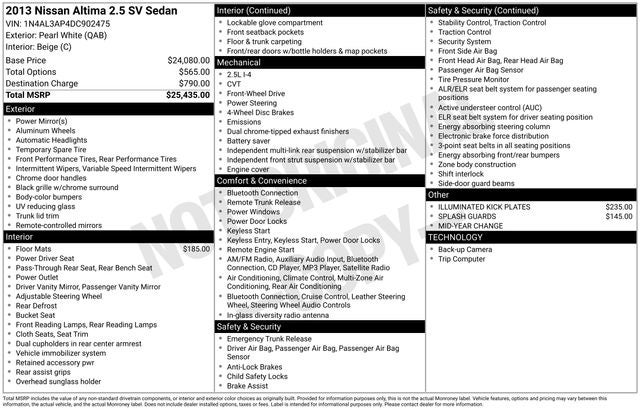 2013 Nissan Altima 2.5 SV