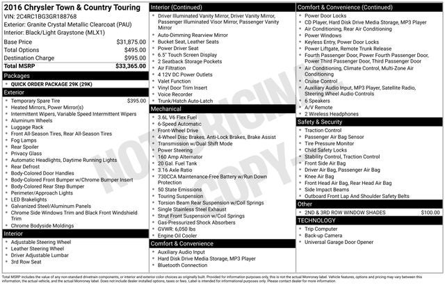 2016 Chrysler Town & Country Touring