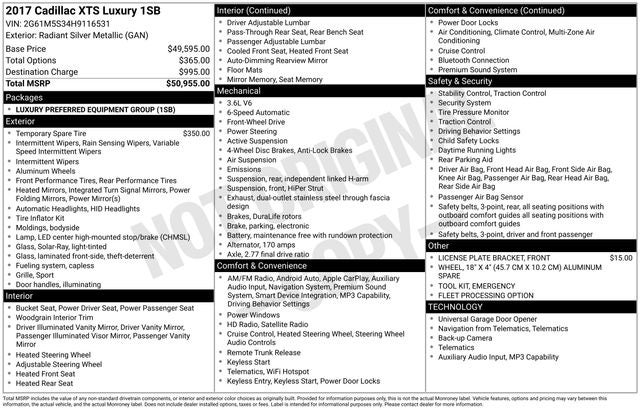 2017 Cadillac XTS Luxury