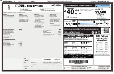 2016 Lincoln MKZ Hybrid