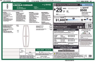 2021 Lincoln Corsair Standard