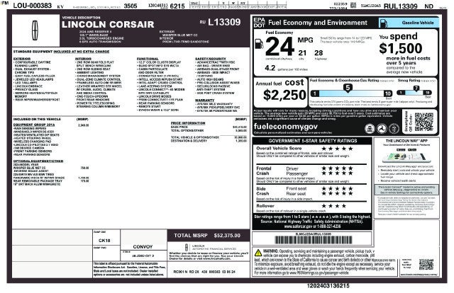 2024 Lincoln Corsair Reserve
