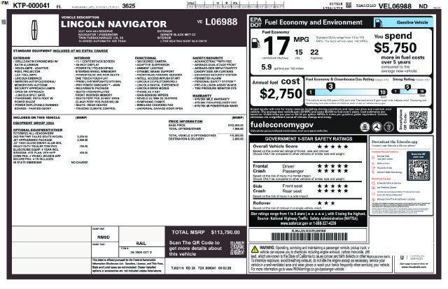 2027 Lincoln Navigator Reserve