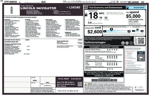 2027 Lincoln Navigator Reserve