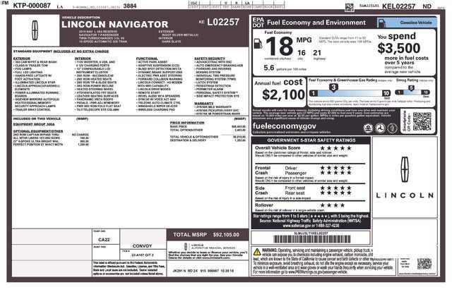 2019 Lincoln Navigator L Reserve