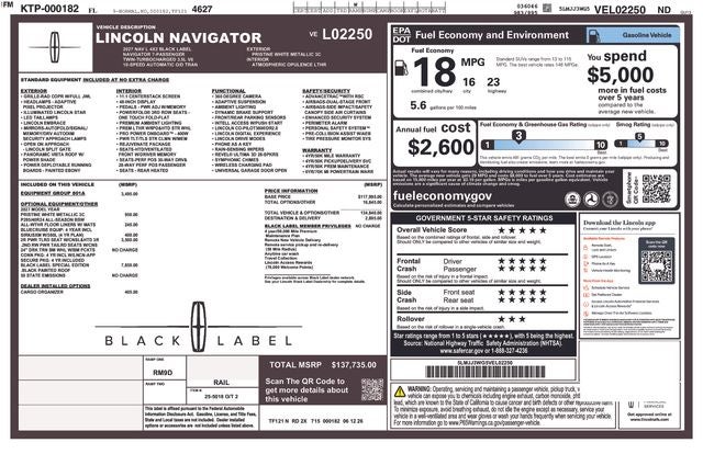 2027 Lincoln Navigator L Black Label