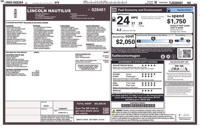 2026 Lincoln Nautilus Reserve