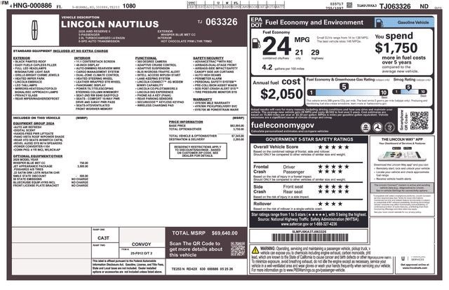 2026 Lincoln Nautilus Reserve