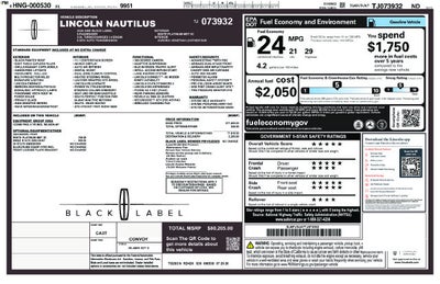 2026 Lincoln Nautilus Black Label