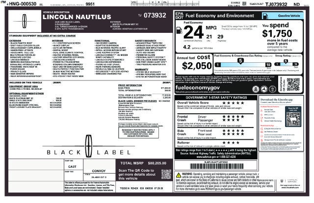 2026 Lincoln Nautilus Black Label