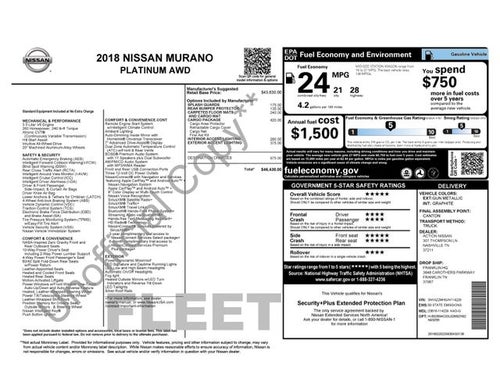 2018 Nissan Murano Platinum