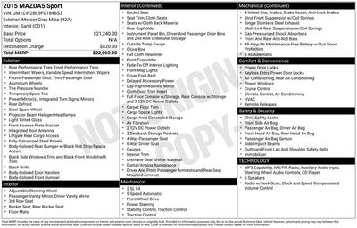 2015 Mazda Mazda5 Sport