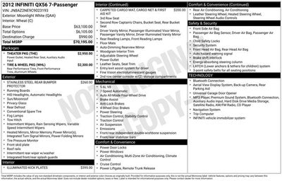 2012 INFINITI QX56 Base 8 Passenger