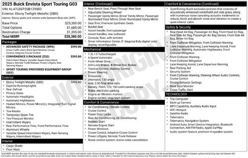 2025 Buick Envista Sport Touring