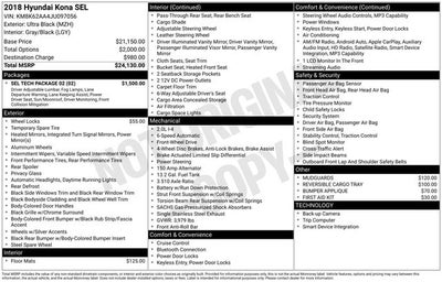 2018 Hyundai Kona SEL