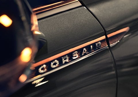 The stylish chrome badge reading “CORSAIR” is shown on the exterior of the vehicle. | Astro Lincoln in Pensacola FL