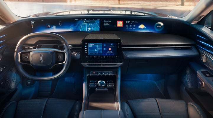 A large panoramic display is shown on the dashboard of a 2025 Lincoln Nautilus® SUV | Astro Lincoln in Pensacola FL