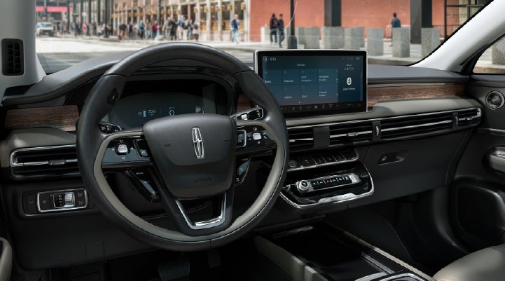 The center display of the 2026 Lincoln Corsair® SUV is showcased with its SYNC® 4 capabilities highlighted. | Astro Lincoln in Pensacola FL