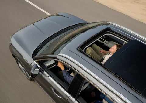 The available panoramic Vista Roof® of a 2027 Lincoln Aviator® SUV is open. | Astro Lincoln in Pensacola FL