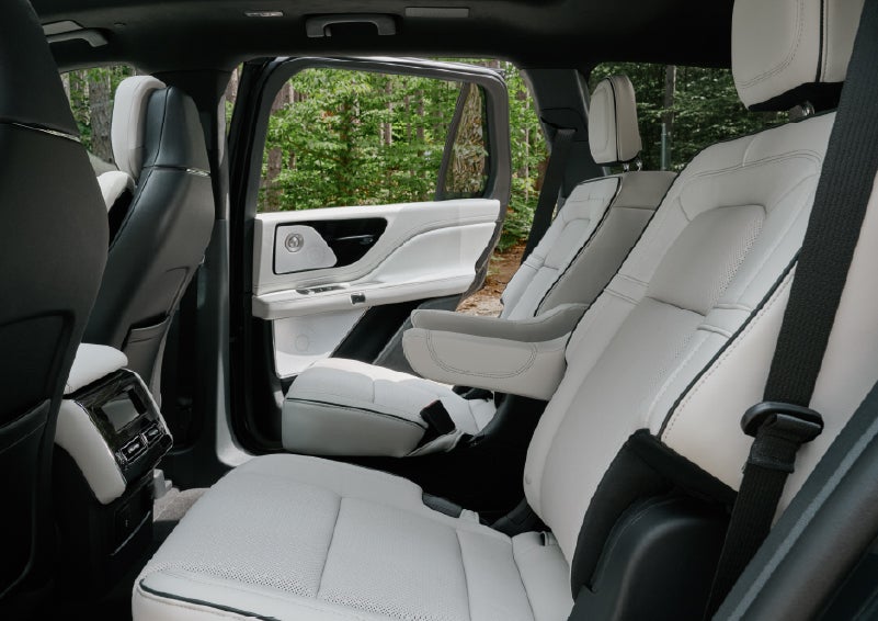 A side view of the second row with captain’s chairs in a 2027 Lincoln Aviator® Black Label™ SUV. | Astro Lincoln in Pensacola FL