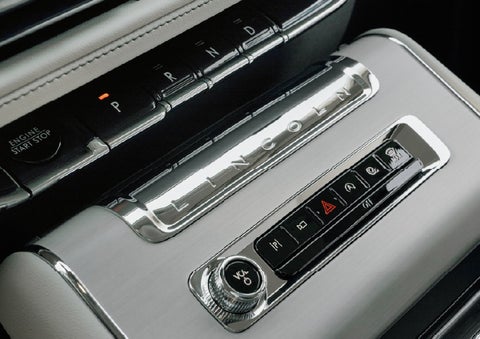 The piano key gear selector of a 2027 Lincoln Aviator® Back Label™ SUV. | Astro Lincoln in Pensacola FL